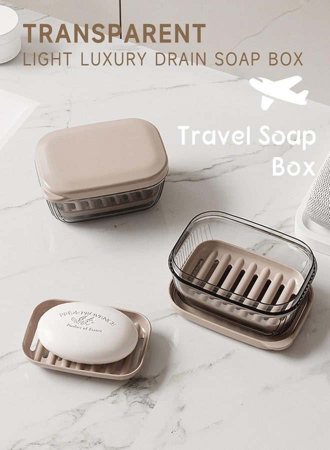 OLMARTT KITCHENWARE Portable Soap Dish Container with Drain Tray, Travel Soap Case for Gym, Spa, Home - Image 3